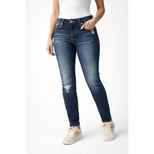 NWT AG Jeans The Farrah Skinny Ankle High Rise Jeans Blue Size 26